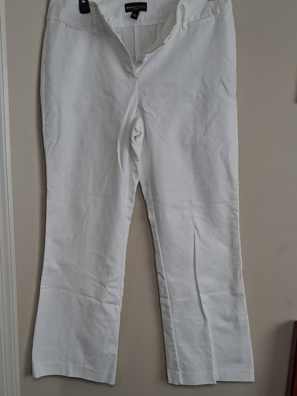 Dana Buchman White Wide-Leg Pants